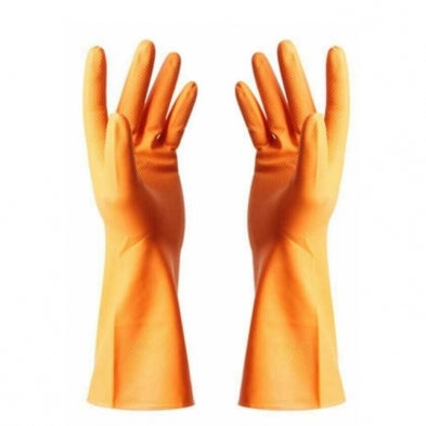 #10 Orange Rubber Glove (Extra Large) 12pairs/pk – Cleaning Supplies – Sun Packaging