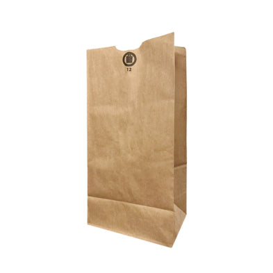 12LB Kraft Paper Bag (INPGKL12) 7.25x4.125x13.5" 500/pk – Bags – Sun Packaging