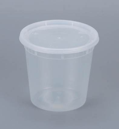 24oz Semi-Clear Plastic Container with vent Lids 250sets/cs – Misc – Sun Packaging