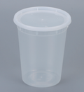 32oz Semi-Clear Plastic Container with vent Lids 250sets/cs – Misc – Sun Packaging