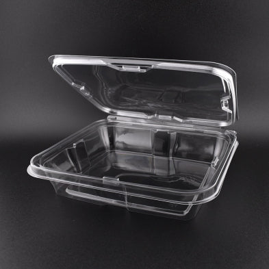 35oz Anti-fog Clear Hinged Tamper Evident Container 150/cs – Clear Hinged Clamshell To-Go Boxes – Sun Packaging
