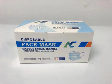 3ply Blue Ear Loop Disposable Protective Face Mask 50/box – Misc – Sun Packaging