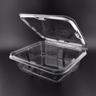 48oz Anti-fog Clear Hinged Tamper Evident Container 150/cs – Clear Hinged Clamshell To-Go Boxes – Sun Packaging