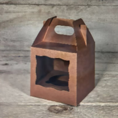 4x4x4" Kraft Cupcake Paper Box with Window and Handle 50/pk – Misc – Sun Packaging
