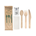 6 in 1 Wooden Cutlery Kit (K,F, SS, N, S,P) 250sets/cs – Misc – Sun Packaging