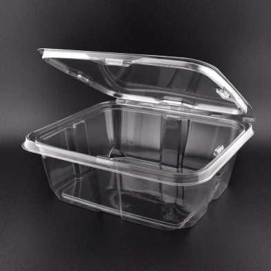 64oz Anti-fog Clear Hinged Tamper Evident Container 150/cs – Clear Hinged Clamshell To-Go Boxes – Sun Packaging