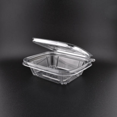 8oz Anti-fog Hinged Tamper Evident Container 699092 200/cs – Clear Hinged Clamshell To-Go Boxes – Sun Packaging