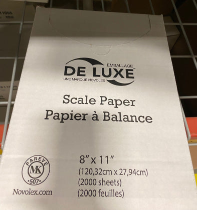8x11" DeLuxe Dry Wax Scale Paper 2000/cs – Misc – Sun Packaging