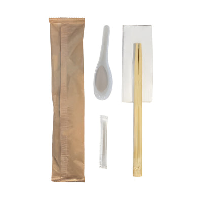 9" Chopstick, CSpoon, Toothpick,1ply Napkin Pack 500/cs – Napkins & Towels – Sun Packaging