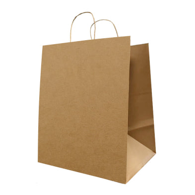 CM8 Kraft Handle Paper Bag (L) 13x9x15" 150/cs – Bags – Sun Packaging