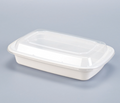 LRR 26oz (T25) White Rectangle Container 150set/cs – Rectangle & Foil Containers – Sun Packaging