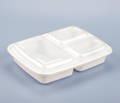 LRR 33oz 3-Comp White Rectangle Container 150set/cs – Rectangle & Foil Containers – Sun Packaging