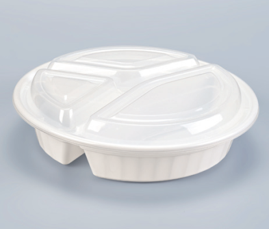 LRR 48oz 3-Comp White Round Container 150set/cs – Misc – Sun Packaging