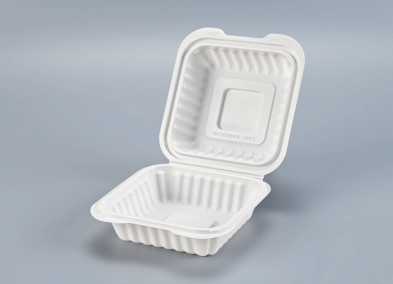 PP White Hinged Container 6x6x2.8'' 250pcs/cs – White Hinged Clamshell To-Go Boxes – Sun Packaging