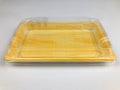 Wood Colour PET Sushi Tray (1111) 260*190*20mm 200sets/cs – PET Trays – Sun Packaging