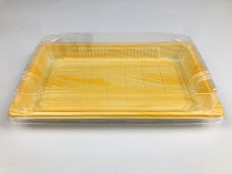 Wood Colour PET Sushi Tray (1111) 260*190*20mm 200sets/cs – PET Trays – Sun Packaging